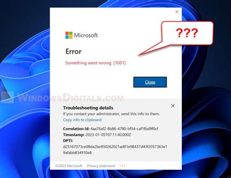 Something went wrong error .